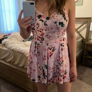 Lavender floral romper